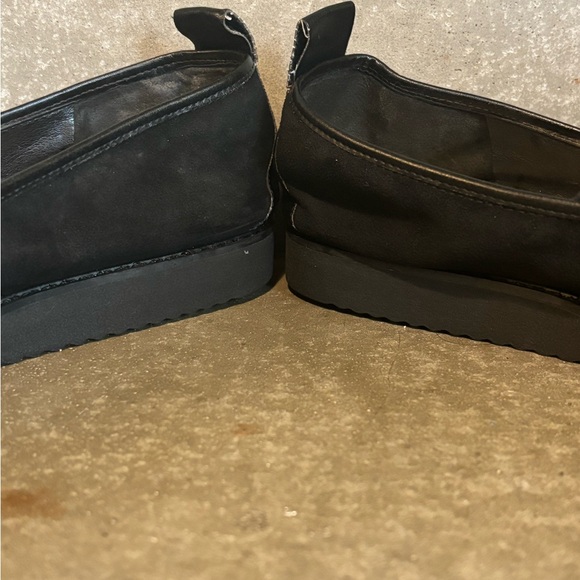 Karl Lagerfeld Black Leather Slip On Shoes Cler Black Suede Men’s Size 14M - Picture 9 of 12